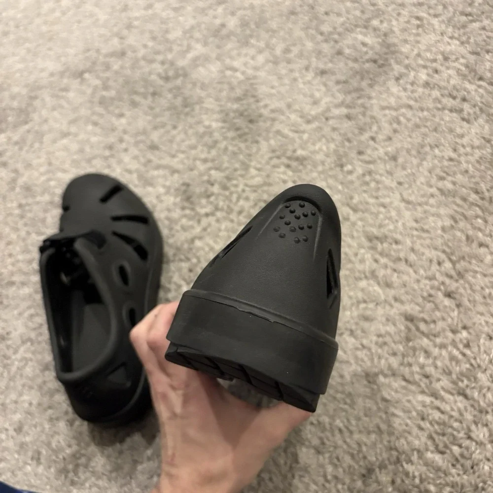 Oofos Oocandoo Black Royal Recovery Sandals Men's Size 10 Adjustable Strap NICE